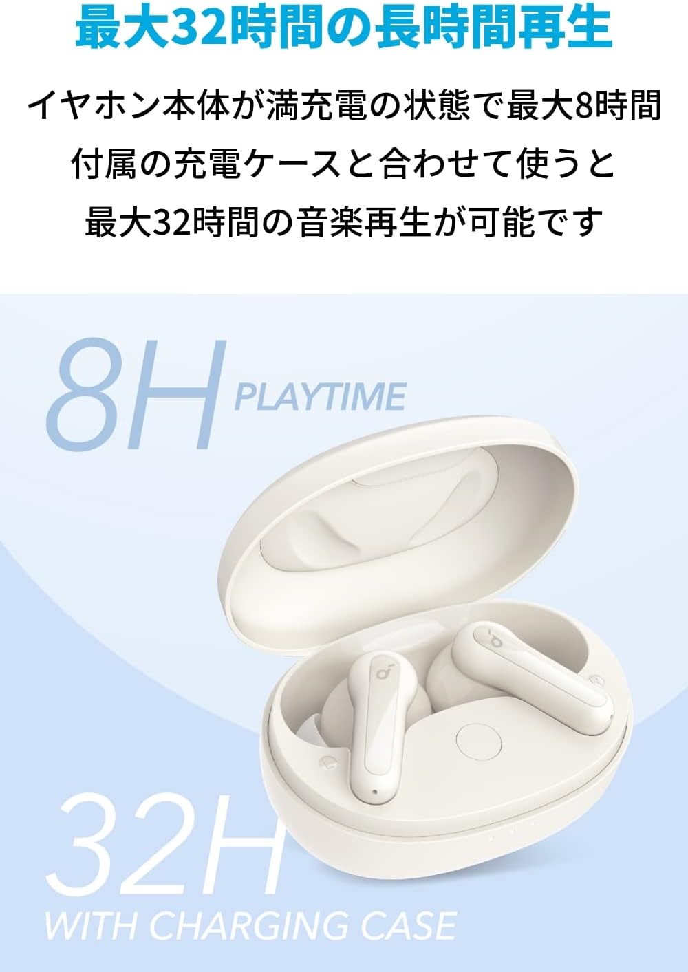 Soundcore Life P2 Mini オフホワイト