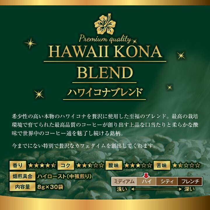 澤井珈琲 スペシャリティの上質感。おうちで味わう贅沢ドリップパック ドリップコーヒー ハワイコナ贅沢ブレンド 30袋