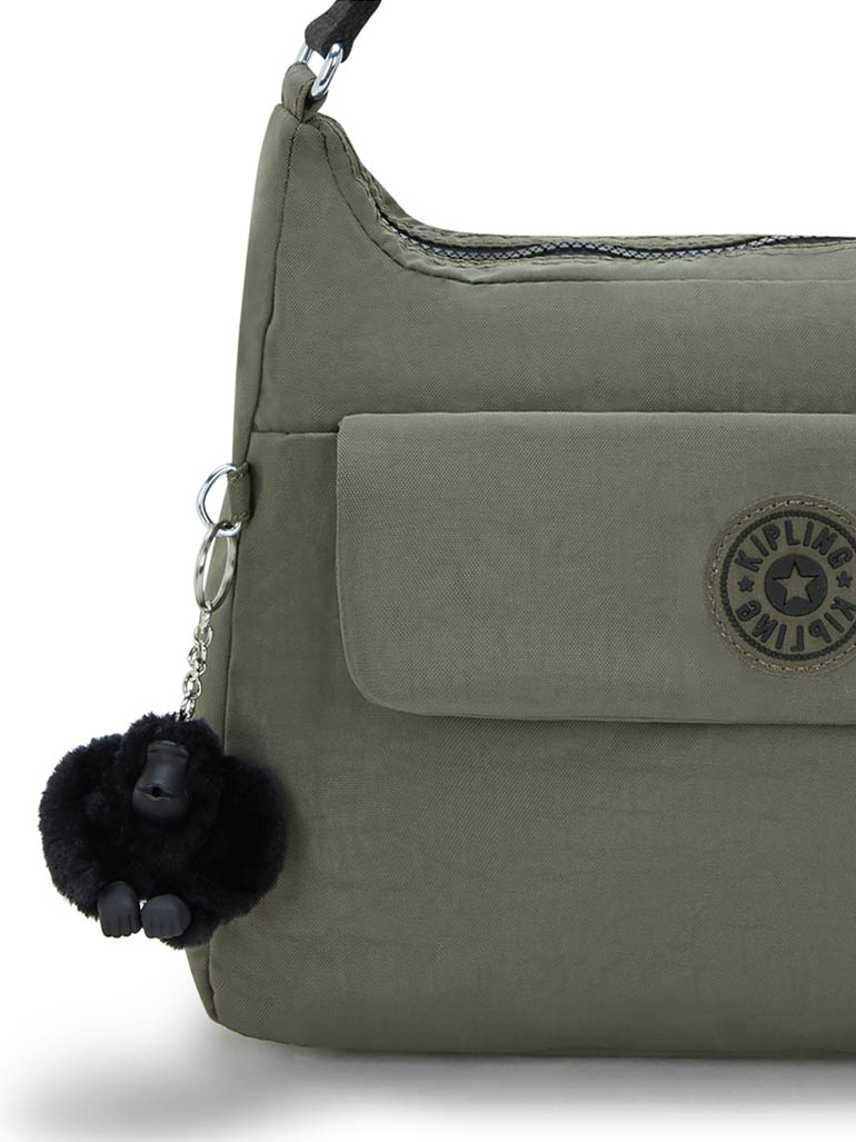 kipling スカーレット グリーンモス ショルダーバッグ