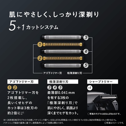パナソニック ラムダッシュPRO ５枚刃 ES-L552U-S シルバー
