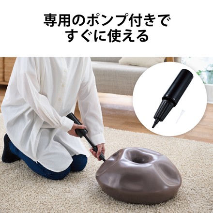 〈エレコム〉 ドーナツ型バランスボール