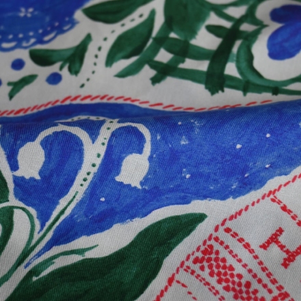 MANAMI SAKURAI Handkerchief 'Patchwork' (Blue)