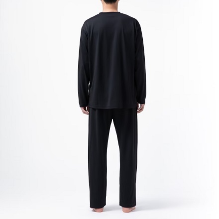 TENTIAL BAKUNE Dry Men's 上下セット（長袖Tシャツ・ロングパンツ） ブラック L