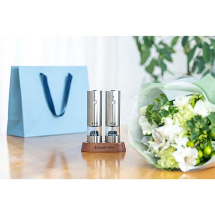 ラッセルホブス 充電式ミル ソルト&ペッパー 2本セット シルバー 7942JP