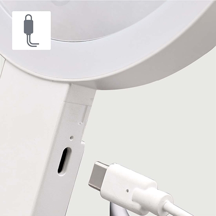 ＜VENUSiS＞ 3WAYLEDミラー VML-4100-5X　ホワイト（W）