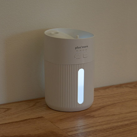 plusmore プラスモア 倒れても水がこぼれにくい充電式コードレス上部給水加湿 ペールレッド PBAHF004