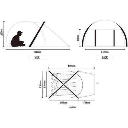 AND AIR 15分 組立設計 アウトドア テント 3人用 AND AIR DAND-03 Xframe