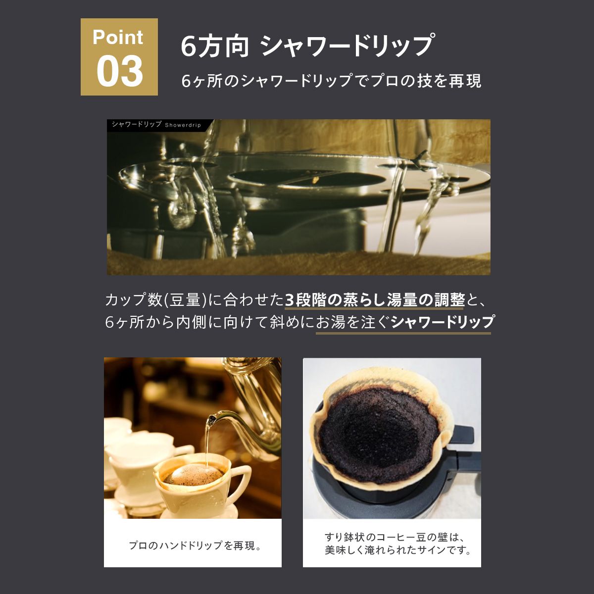 ツインバード 日本製 全自動 コーヒーメーカー 3杯用 ミル付き ホワイト CM-D457W