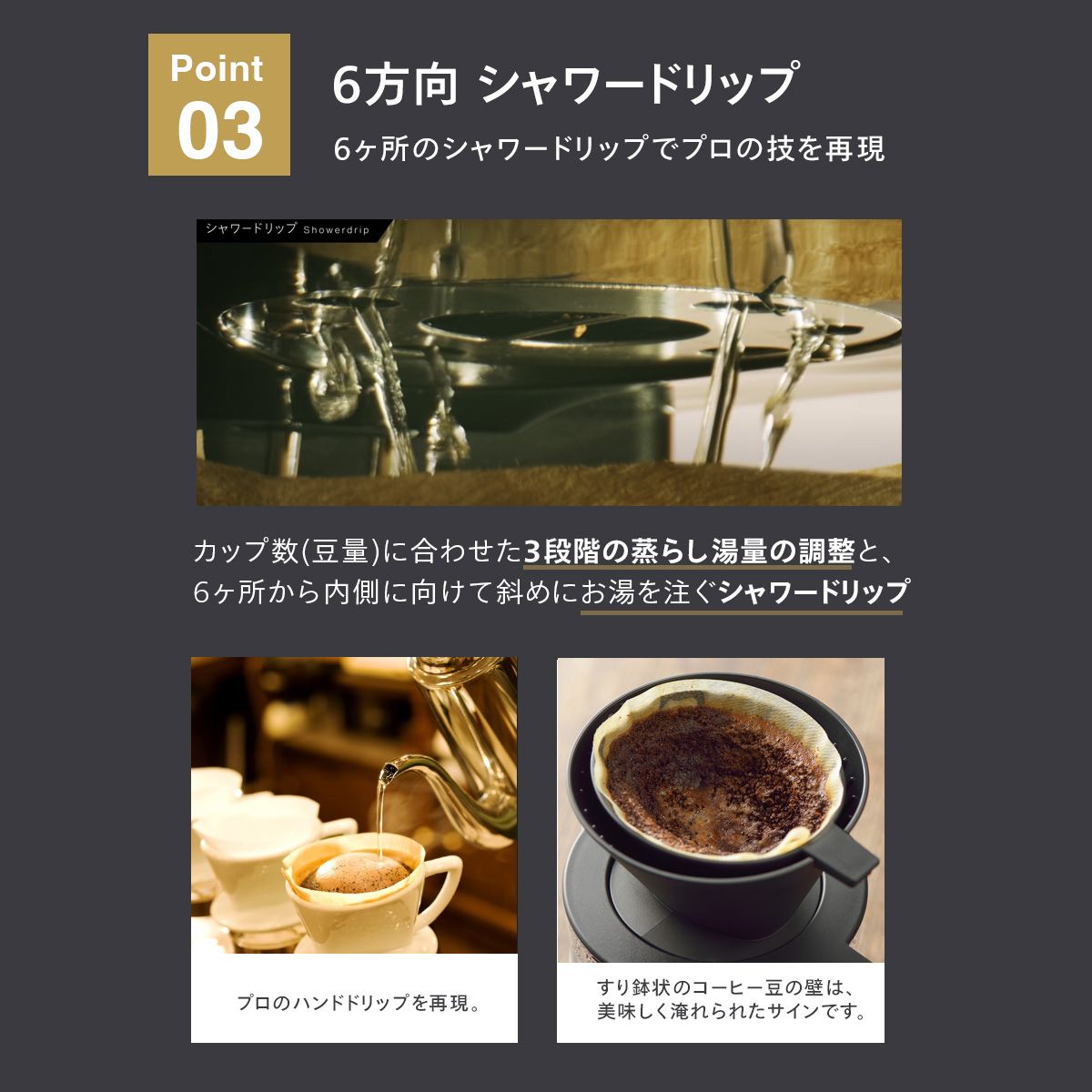 ツインバード 全自動コーヒーメーカー 6杯用 カフェバッハオリジナルフィルターセット CM-D465B-A05 日本製 ブラック