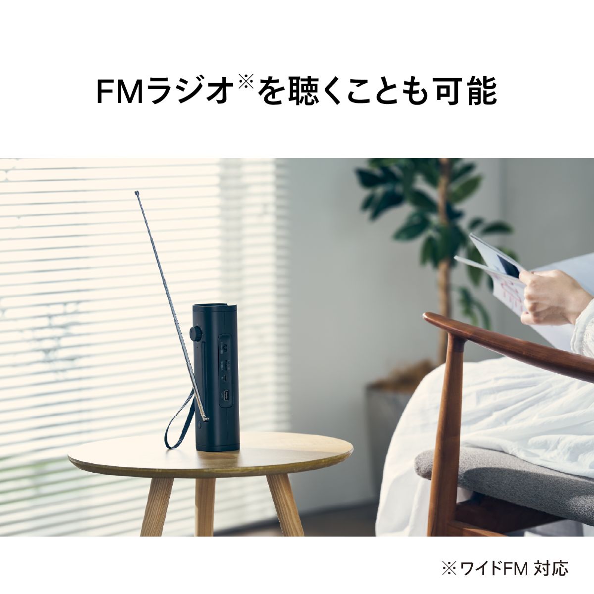 ツインバード 多機能防災ラジオライト 充電式 ブラック LS-3530B