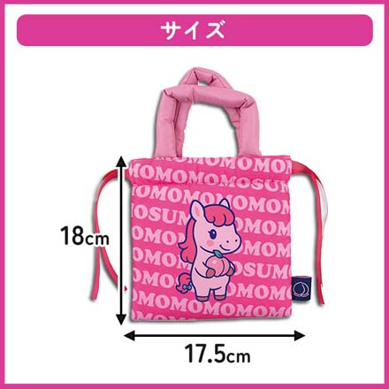 ポーチ 巾着 クッション巾着スモモモモモモモモ ピンク FDC