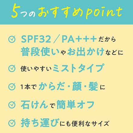日焼け止め UVミスト SPF32 PA+++ ゆるりとUVミスト ジャスミン GPP