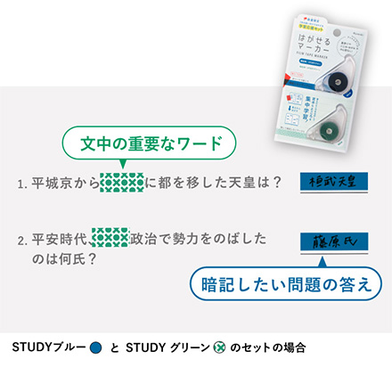 はがせるマーカー 学習応援セット 暗記マーカー 暗記用BL・マーク用LB FDC