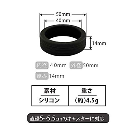 キャスターカバーリング イエロー