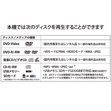 フルセグDVDプレイヤー OVER TIME 10.1インチ ポータブル OT-TVD10G