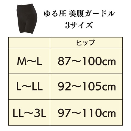 ゆる圧美腹ガードルブラックM‐L