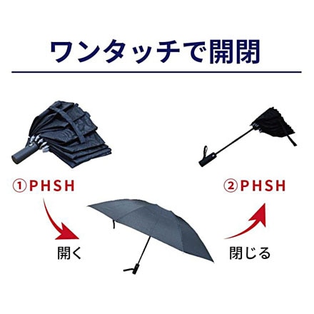 自動開閉 耐風逆さ折りたたみ傘