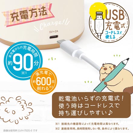 鉛筆削り トガリターン 充電式 アイボリー FDC