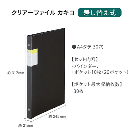 キングジム クリアーファイル カキコ 差し替え式 赤 FDC