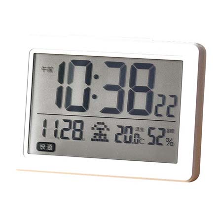 温度計 湿度計 電波時計 温湿度計付電波時計