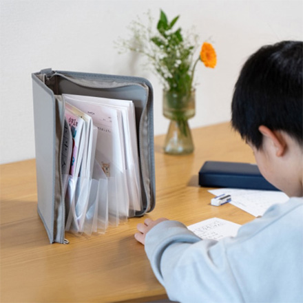 収納ファイル SEPAL おかたづけファイル ライトグレー FDC