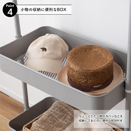 ハンガーワゴン ブラック LFS-52