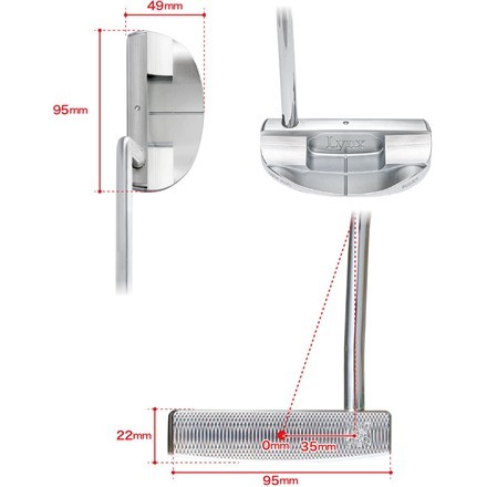 リンクス ゴルフ マスターモデル XI SUS303 ソフトステンレス マレット型 パター Lynx Master Model 33インチ