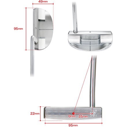 リンクス ゴルフ マスターモデル XI SUS303 ソフトステンレス マレット型 パター Lynx Master Model 34インチ