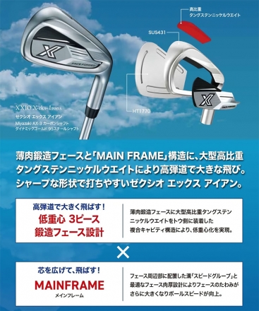 ダンロップ ゼクシオ X-eks アイアンセット 5本組(6-P) ダイナミックゴールド 95 スチールシャフト S200