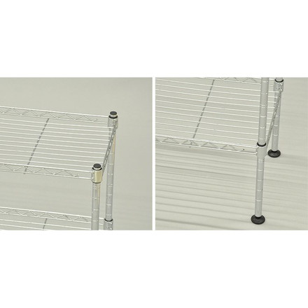 スチールラック ミニラック 二段 幅45 奥行き25 高さ45 シェルフ ワイヤー オープンラック コンパクト