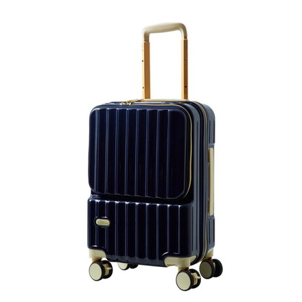 スーツケース フロントオープン 機内持ち込み s usb 充電 ストッパー キャリーケース 軽量 TSAロック 2泊3日 チェリーピンク