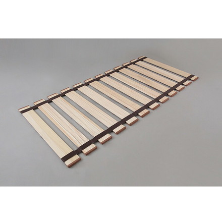 天然木 桐製 ロール式すのこベッド シングル 幅100 軽量 ロールタイプ 折りたたみベッド 薄型 すのこベッド 木製