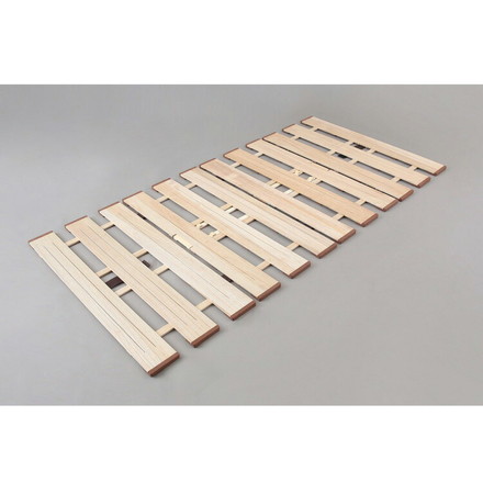 天然木 桐製 4つ折りすのこベッド セミシングル 幅80 布団も干せる 軽量 折りたたみベッド 薄型 すのこベッド