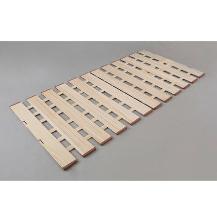 天然木 桐製 2つ折りすのこベッド セミシングル 幅80 布団も干せる 軽量 折りたたみベッド 薄型 すのこベッド