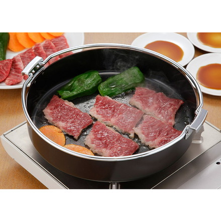 下村企販 日本製 燕三条 鉄製 特厚すきやき鍋 26cm IH対応 卓上鍋 すき焼き 焼肉 鉄製 鍋 なべ