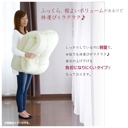 日本製 ふかふか掛け布団 シングル 150X200cm 4隅ループ付き ほこりが出にくい 掛布団 寝具 国産