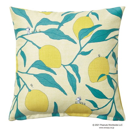 PEANUTS クッションカバー 45×45cm スヌーピー SNOOPY キャンプレモン ピーナッツ 洗える