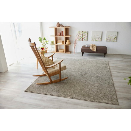 日本製 ラグ 190×240cm 滑り止め ソル SOL むじのラグ 無地 タフトラグ アイボリー ブラウン グレージュ 国産 スミノエ Suminoe 北欧 モダン シンプル