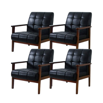 応接ソファセット 4人用 アニータ 4点セット 1人掛けソファ×4台 応接用ソファ ロビーチェア 待合室 椅子 業務用