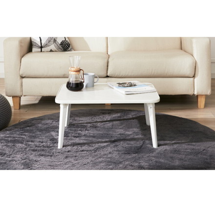 折りたたみテーブル 大理石柄 60×45 長方形 ローテーブル コーヒーテーブル センターテーブル リビングテーブル ホワイト(大理石柄)