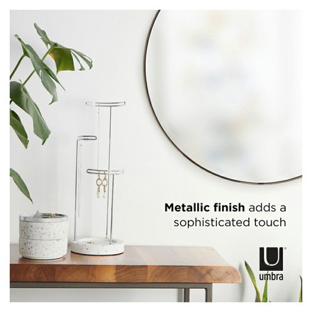 アンブラ 鏡 ベッドルーム フーバ ミラー 86×86cm チタニウム ミラー インテリア 雑貨 玄関 寝室 デザイン