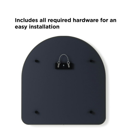 アンブラ 鏡 ベッドルーム フーバ アーチド ミラー 86x91cm チタニウム インテリア 雑貨 玄関 寝室