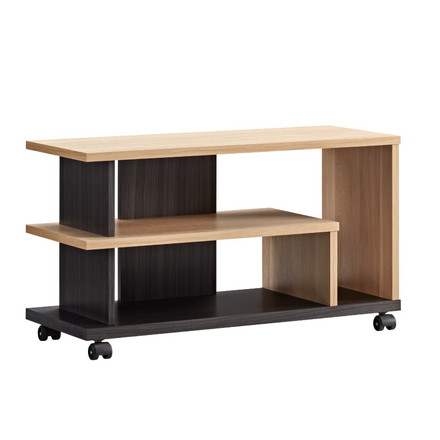 テレビスタンド FEL キャスター付き ローボード ナチュラル木目/アッシュグレー AS-FEL740