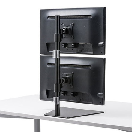 サンワサプライ 液晶モニタスタンド 上下2面 CR-LA1506BK