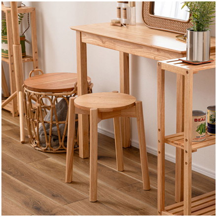 スツール 木製 天然木 北欧 四つ足 円形 リビング ダイニング 丸形 リモートワーク 在宅ワーク 椅子