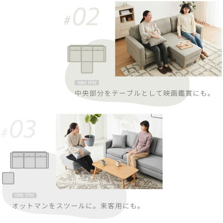 ソファー ソファ カバーリング 3人掛け カウチソファ レトロ 2人掛け 3P 2P 北欧 カウチ ローソファー 収納付き コーナーソファー オットマン 肘付きソファー コーナー l字 セット 通常タイプ チャコールグレー