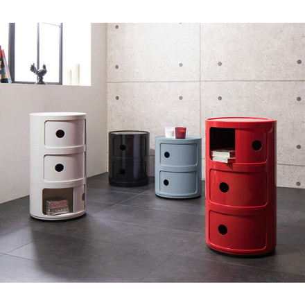 コンポニビリ 2段 リプロダクト デザイナーズ家具 収納 ボックス チェスト ブラック