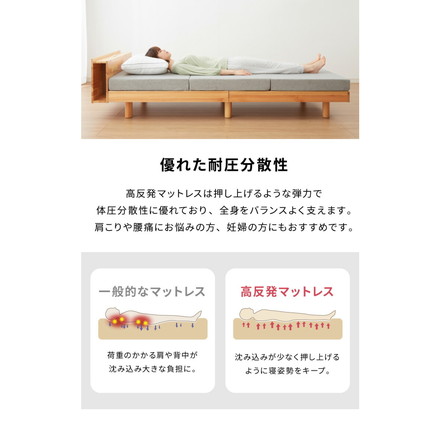 高反発 マットレス 厚さ10cm 190N セミシングル シングル セミダブル ダブル クイーン キング 三つ折り 洗える カバー 高密度 ウレタン エコテックス認証 マット 折りたたみ 腰痛 3つ折り 硬め 敷き布団 ベッド 寝具 メッシュ パイル セミシングル ブラウン