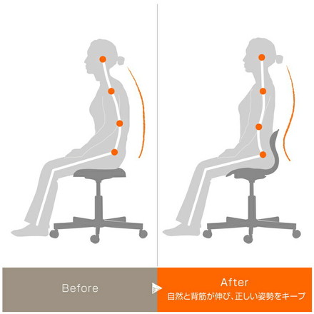 骨盤サポートチェア ガス昇降タイプ My Comfy 姿勢サポートチェア 椅子 座椅子 クッション サポートチェア