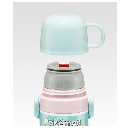 スケーター 水筒 ポケモン新柄 キッズ 2WAY仕様 直飲み470ml・コップ飲み430ml 保冷・保温 ステンレスボトル ワンタッチ ポケモン ポケットモンスター ピカチュウ キャラクター SKDC4 Skater ポケモンポッピング